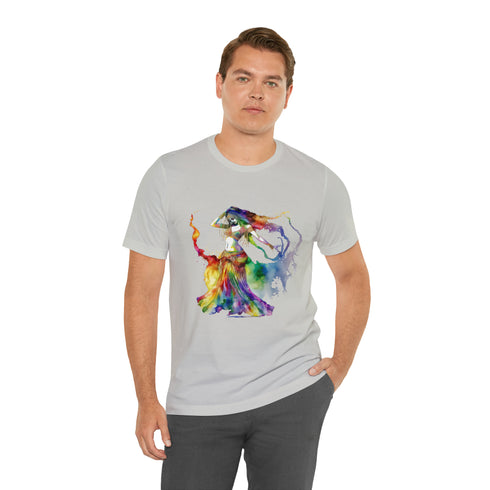 Rainbow Belly Dancer in Motion - Short Sleeve Tee